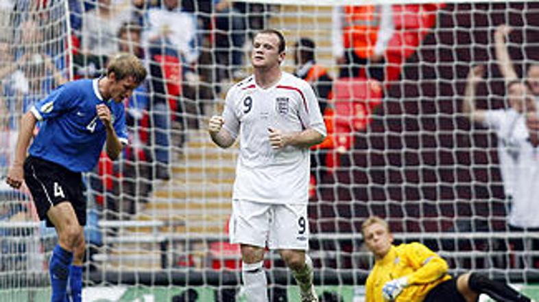 Wayne Rooney je proti Estoniji končno spet zadel za Anglijo.