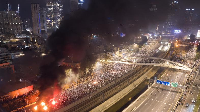 Izrael Tel-Aviv protesti pravosodna reforma