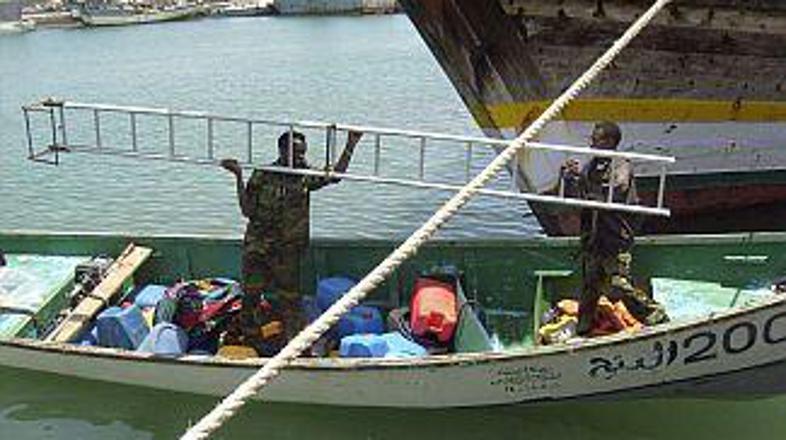 Lestev, s katero so se pirati vkrcali na eno od napadenih ladij.