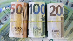 Evri, euro, banka, varčevanje, denar, bamkovci