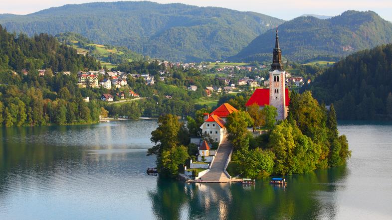 Bled cerkev blejsko jezero