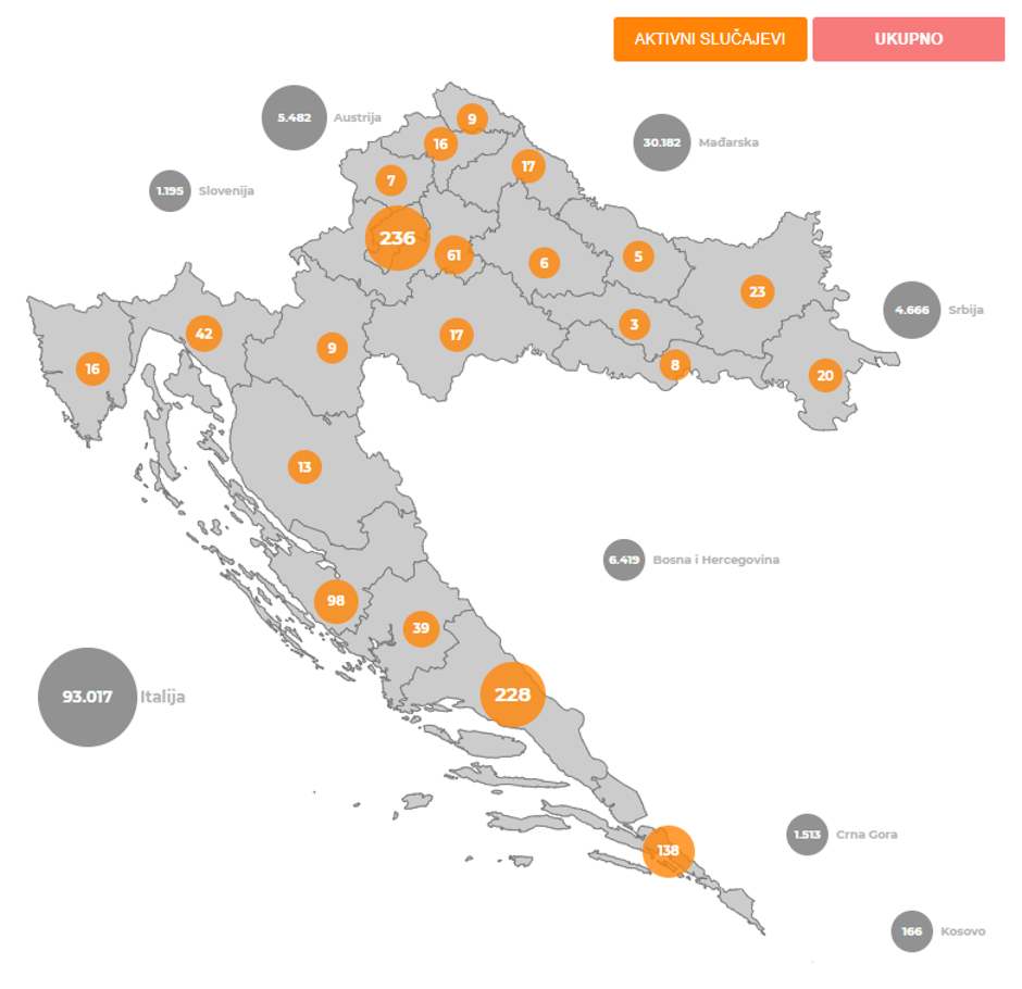 Covid Hrvaška | Avtor: koronavirus.hr