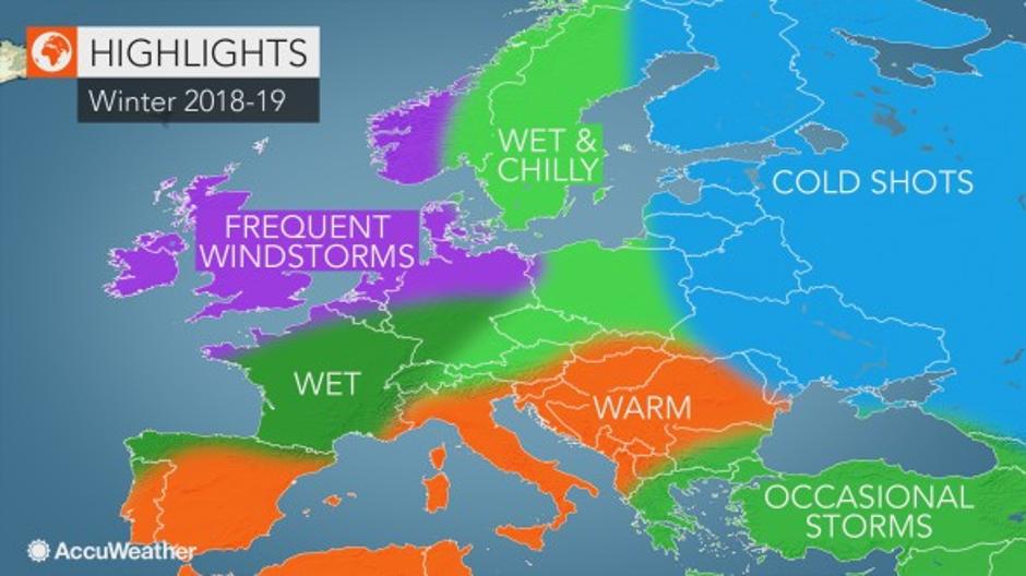 vremenska napoved zima | Avtor: Accuweather