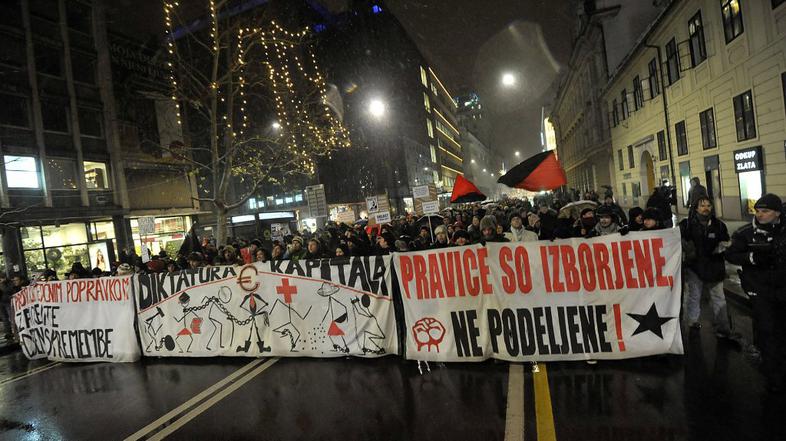 Slovenija 07.12.12, protesti v ljubljani, ljubljana, foto: anze petkovsek 