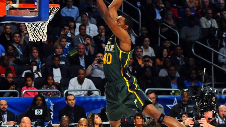 Evans Utah Jazz zabijanje tekmovanje Slam Dunk All-Star vikend Orlando