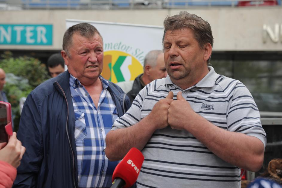 protest Sindikat kmetov Slovenije