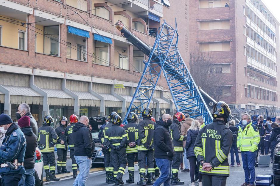 nesreča žerjav Torino | Avtor: Epa