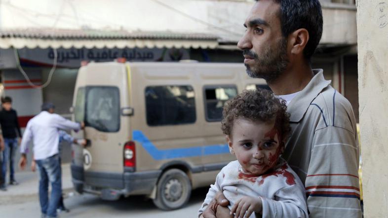 Sirija otroci bombni napad