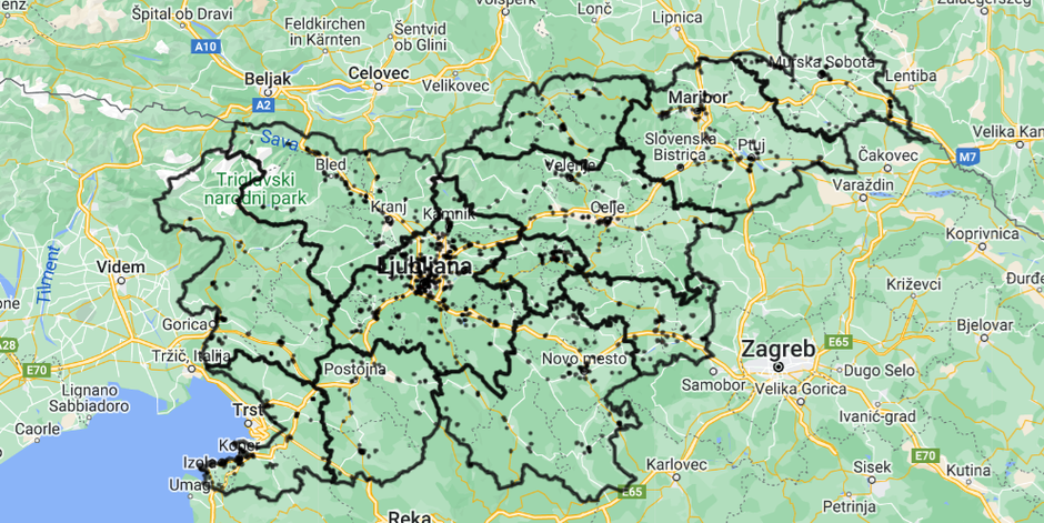 Razvrednotena območja v Sloveniji | Avtor: Prtscr