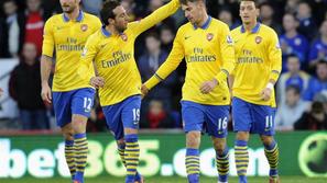 Ramsey Cazorla Giroud Özil Cardiff City Arsenal Premier League Anglija liga prve