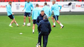 Katanec Kavčič Anglija Slovenija Wembley trening