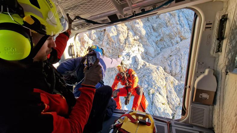 reševanje v gorah severna triglavska stena