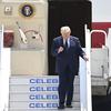 Donald Trump ob prihodu v Ankaro