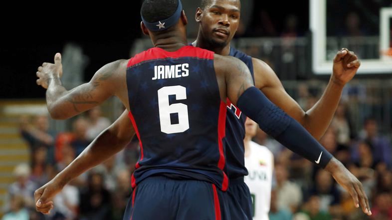 LeBron James Kevin Durant ZDA olimpijske igre London 2012