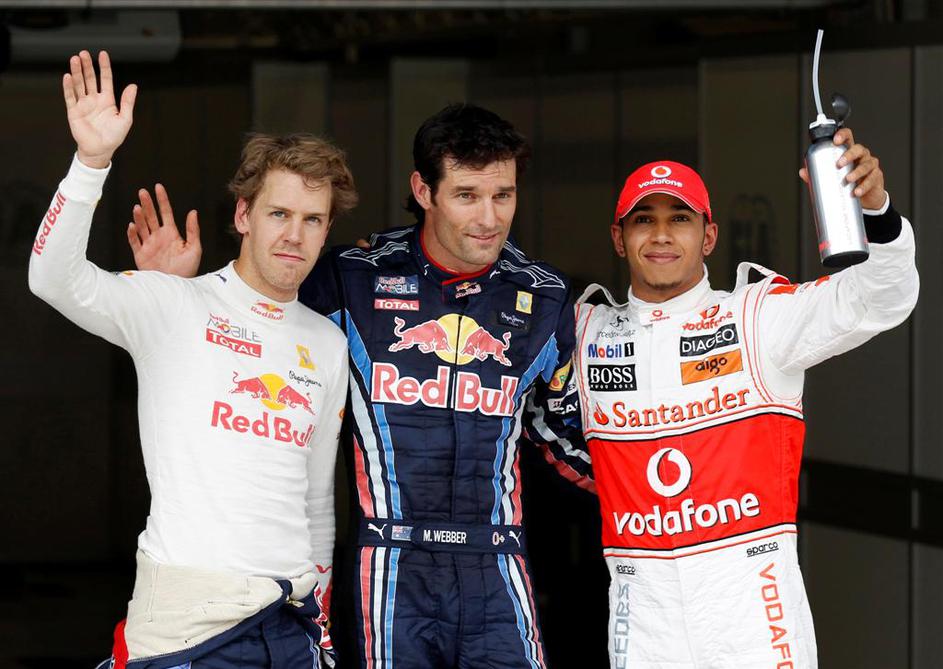 VN Turčije 2010 Vettel Webber Hamilton kvalifikacije najboljši