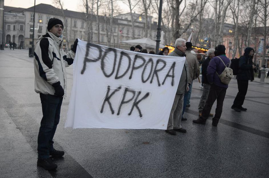 Protest v podporo KPK