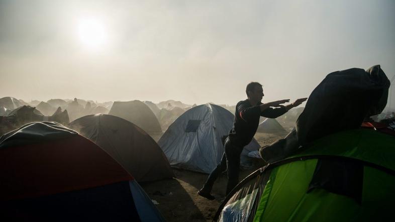 Begunci v Idomeni