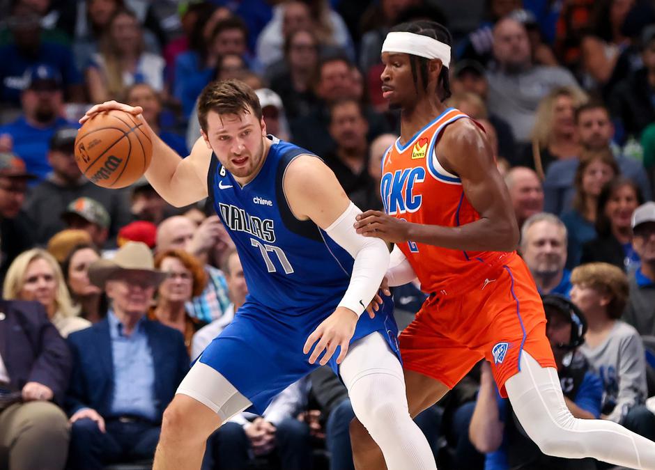 Luka Dončić in Shai Gilgeous-Alexander | Avtor: Profimedia