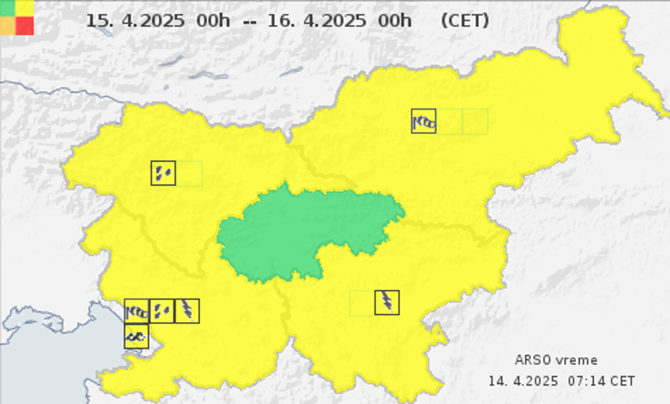 opozorilo arso | Avtor: Arso