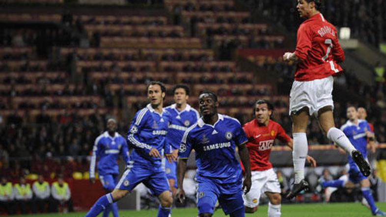 S tem strelom je Cristiano Ronaldo povedel United v vodstvo.