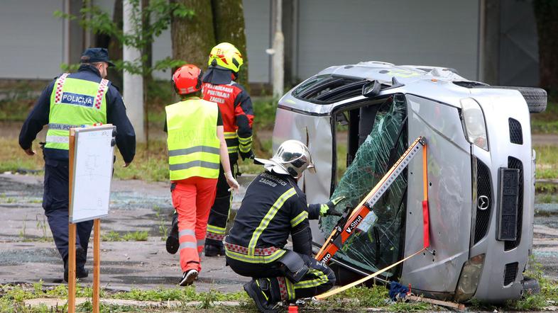 Hrvaška gasilci prometna nesreča posredovanje