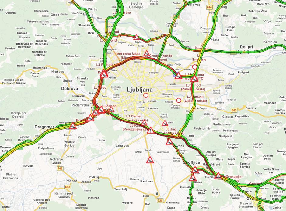zemljevid pic | Avtor: PrtScr Promet.si