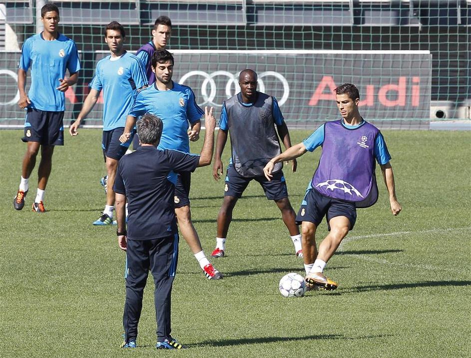 Zadnji trening Real Madrida pred odhodom v Zagreb