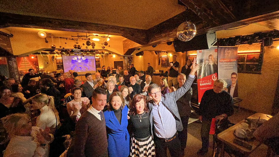 Matjaž Rakovec, Mestna občina Kranj, slavje po zmagi