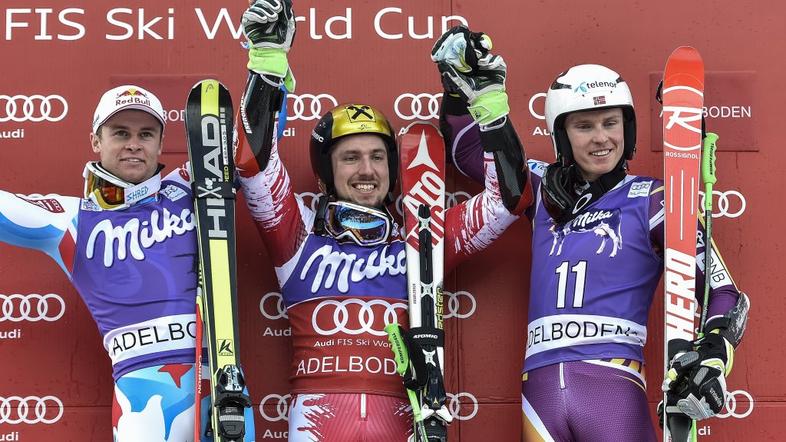 Marcel Hirscher Kristoffersen Pinturault Adelboden veleslalom