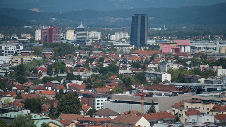 Ljubljana iz ljubljanskega gradu.