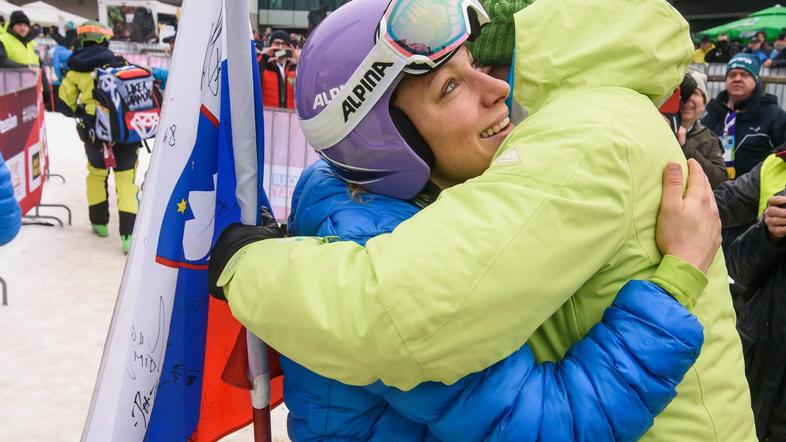 Ilka Štuhec in Borut Pahor