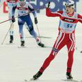 Petter Northug se je po zapletu v polfinalu veselil zmage v finalnem sprintu.