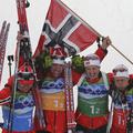 Zmagovalna moška štafeta Norveške. (Foto: Reuters)