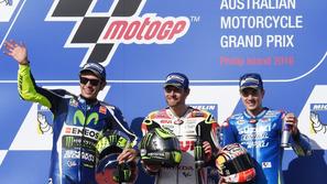 Valentino Rossi Cal Crutchlow Maverick Vinales VN Avstralije motoGP