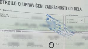 bolniški list, bolniška