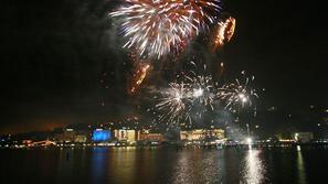ognjemet, Portorož, novo leto