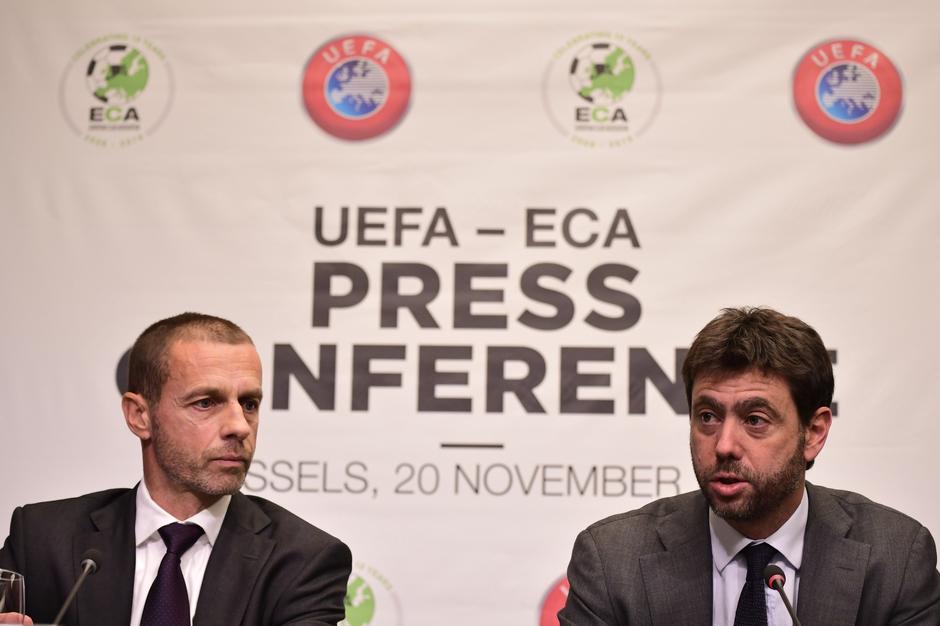 Andrea Agnelli in Aleksander Čeferin | Avtor: Profimedia