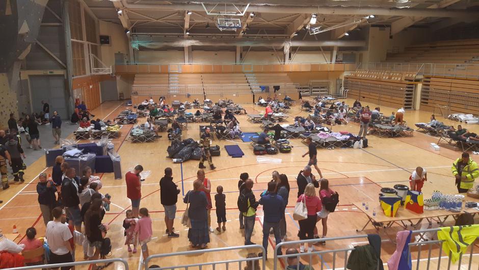 športna dvorana Trbovlje poplave turisti | Avtor: DaB