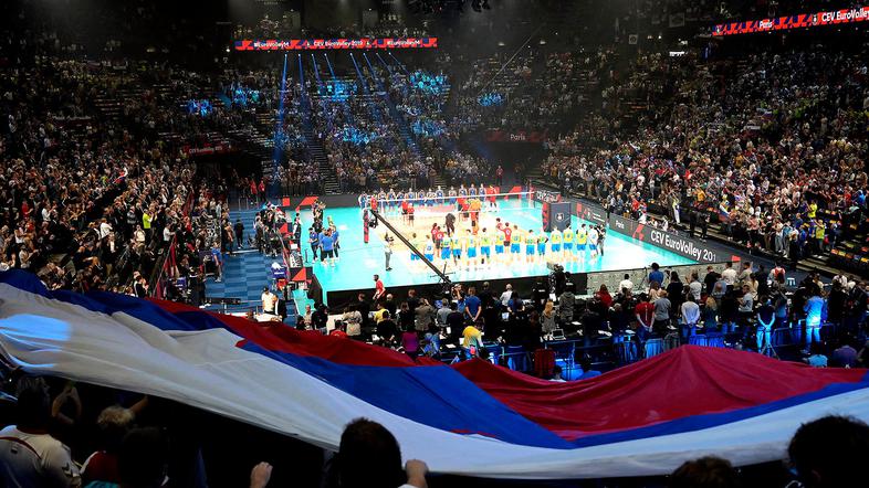Slovenija slovenska odbojkarska rerpezentanca srebro EP v odbojki navijači