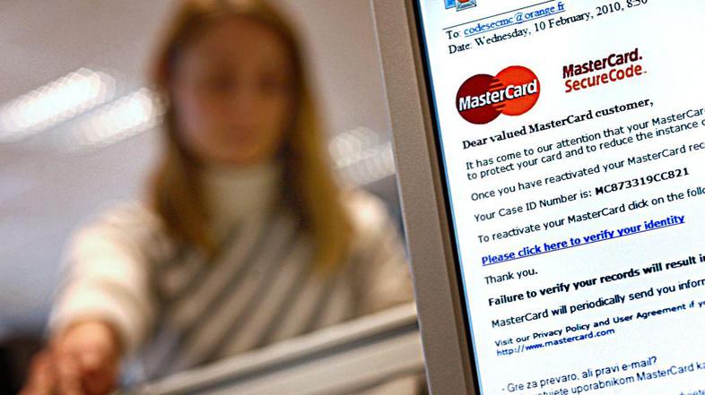 S takšnimi lažnimi elektronskimi sporočili poskušajo zlikovci priti do podatkov 