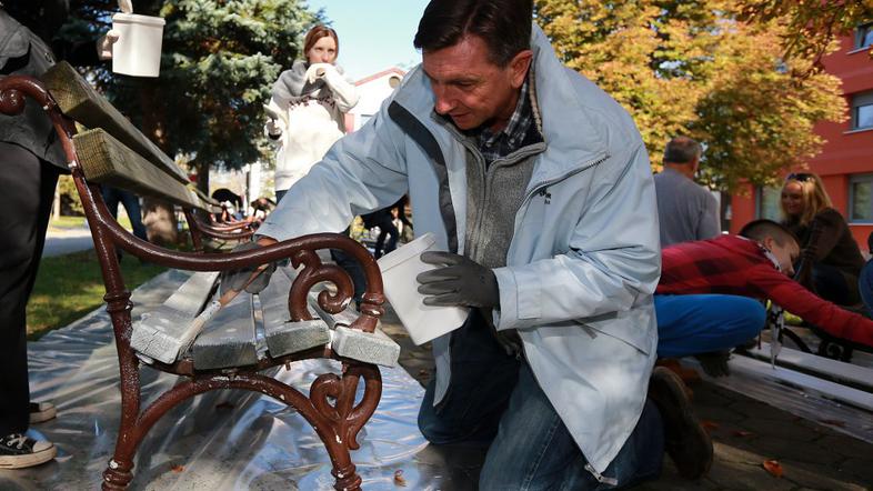 Borut Pahor in prostovoljci