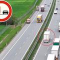 Prehitevanje tovornjakov, nadzor z dronom