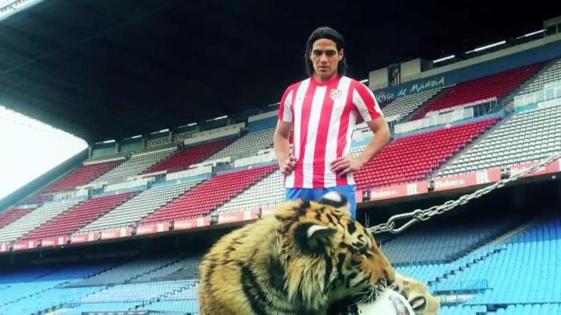 Falcao tiger Atletico Madrid Vicente Calderon Lorelei Dahiana kletka