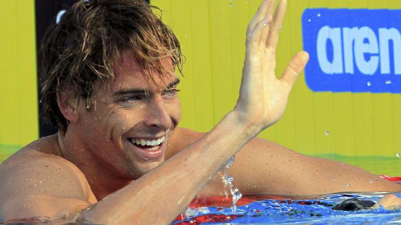 Francoz Camille Lacourt je junak drugega dne EP v plavanju v Budimpešti. (Foto: 