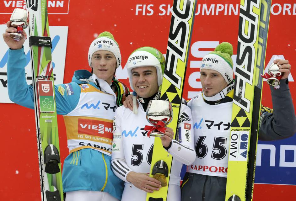 Jernej Damjan, Peter Prevc in Robert Kranjec