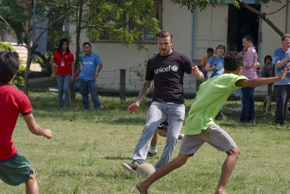 david beckham unicef manila