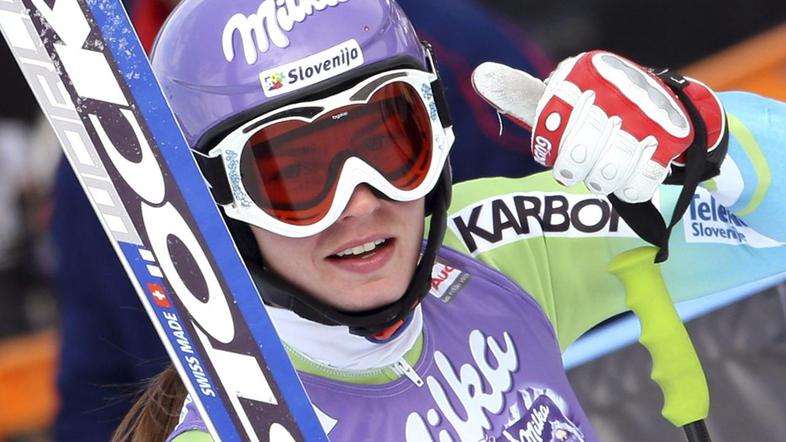 Tina Maze je trenutno na petem mestu v skupnem seštevku svetovnega pokala. (Foto