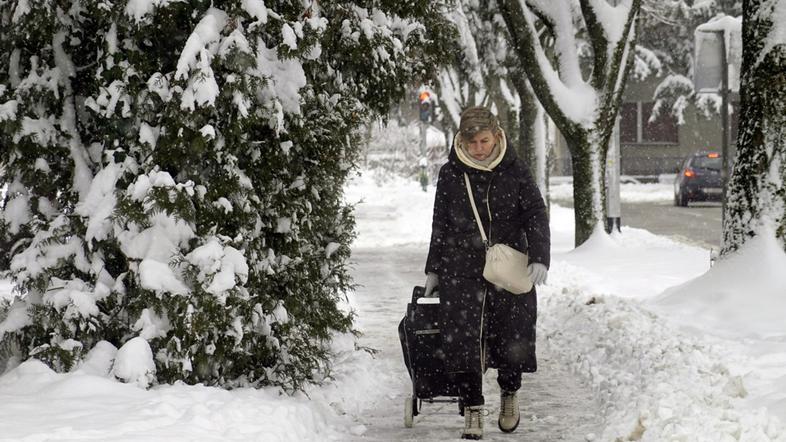 zimske razmere sneg Zagreb
