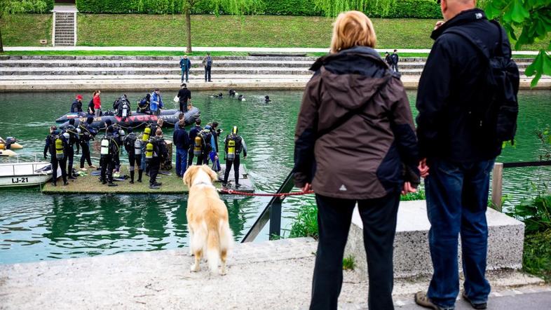 Ljubljanica čiščenje dno potapljači