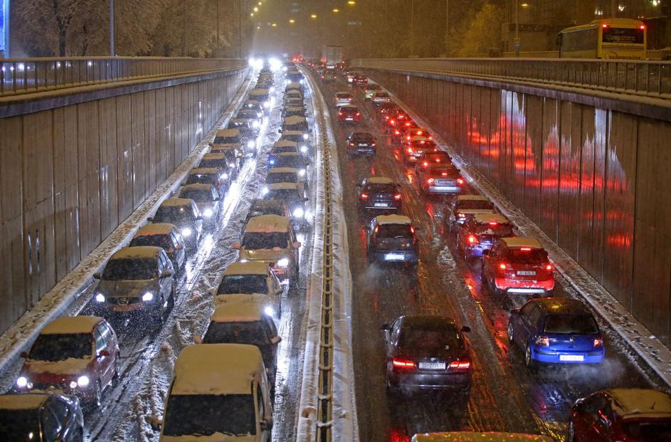 Prometni kaos v Zagrebu